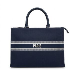 Steven Madden Bknoxx Leisure Navy Blue Multi Tote Handbag Purse 11 x 14 x 5.5 in